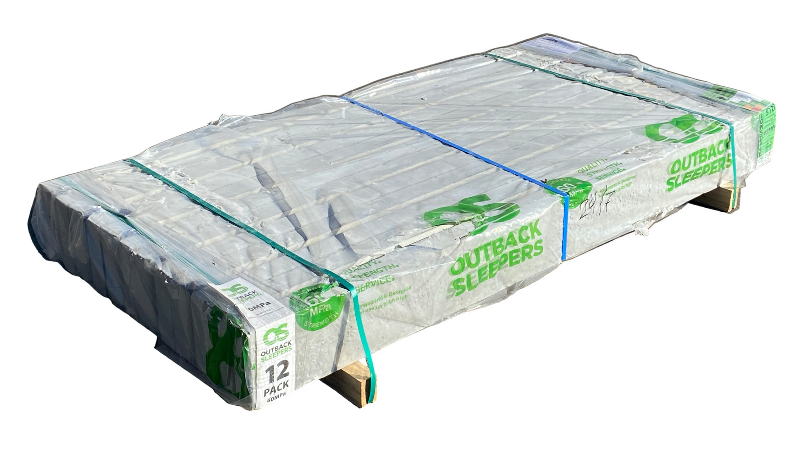12x BULK Concrete Sleepers 200x75x2000 Lonsdale
