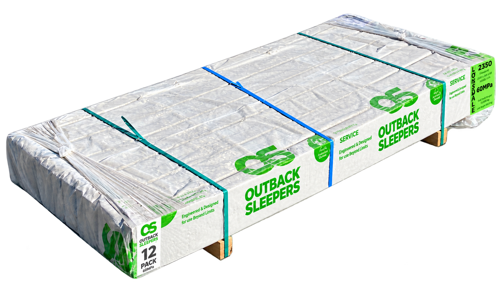 12x BULK Concrete Sleepers 200x80x2350 Lonsdale