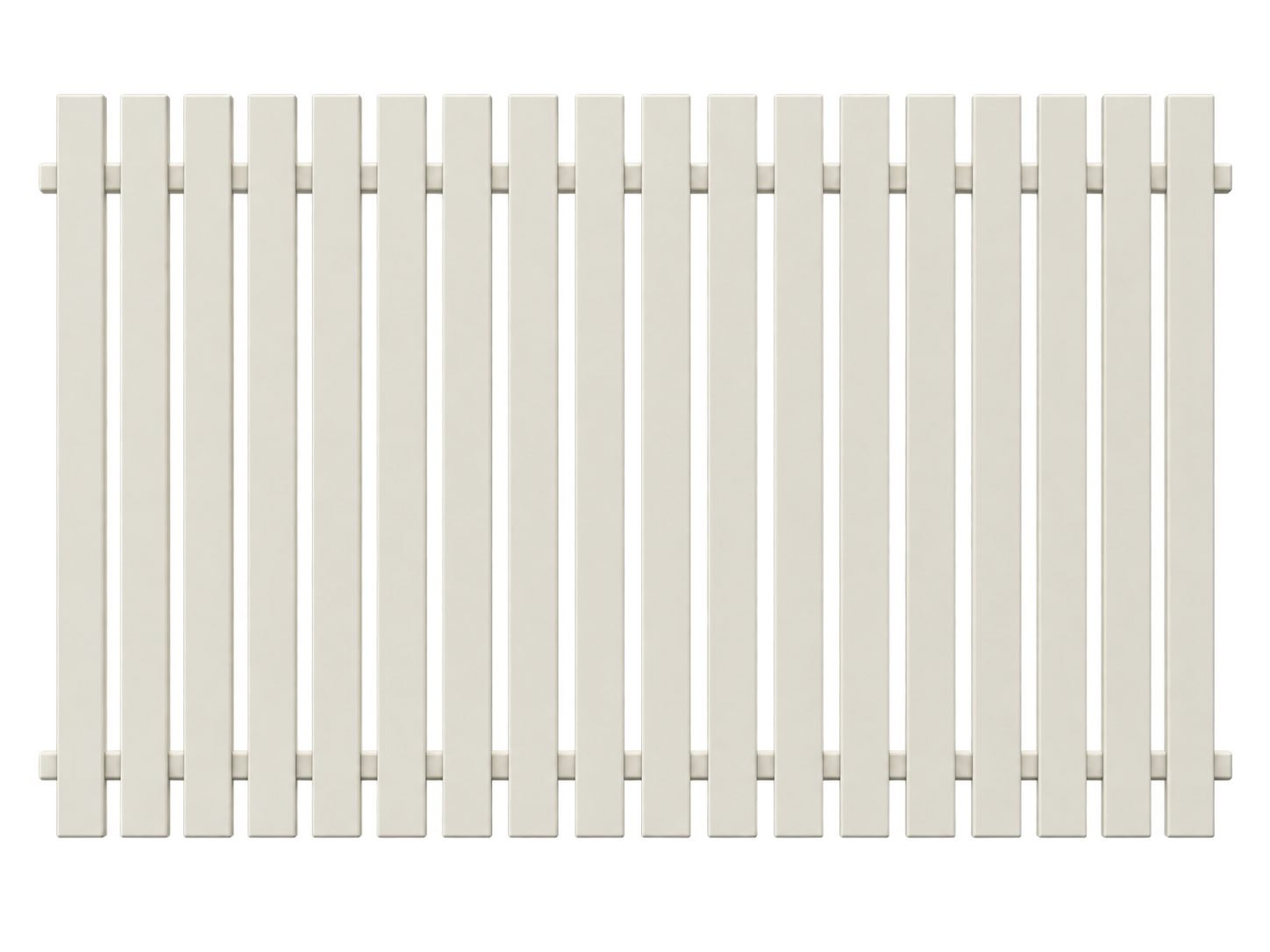 65x16 Flat Picket Panel 2035x1200 [40mm Gaps] Off White