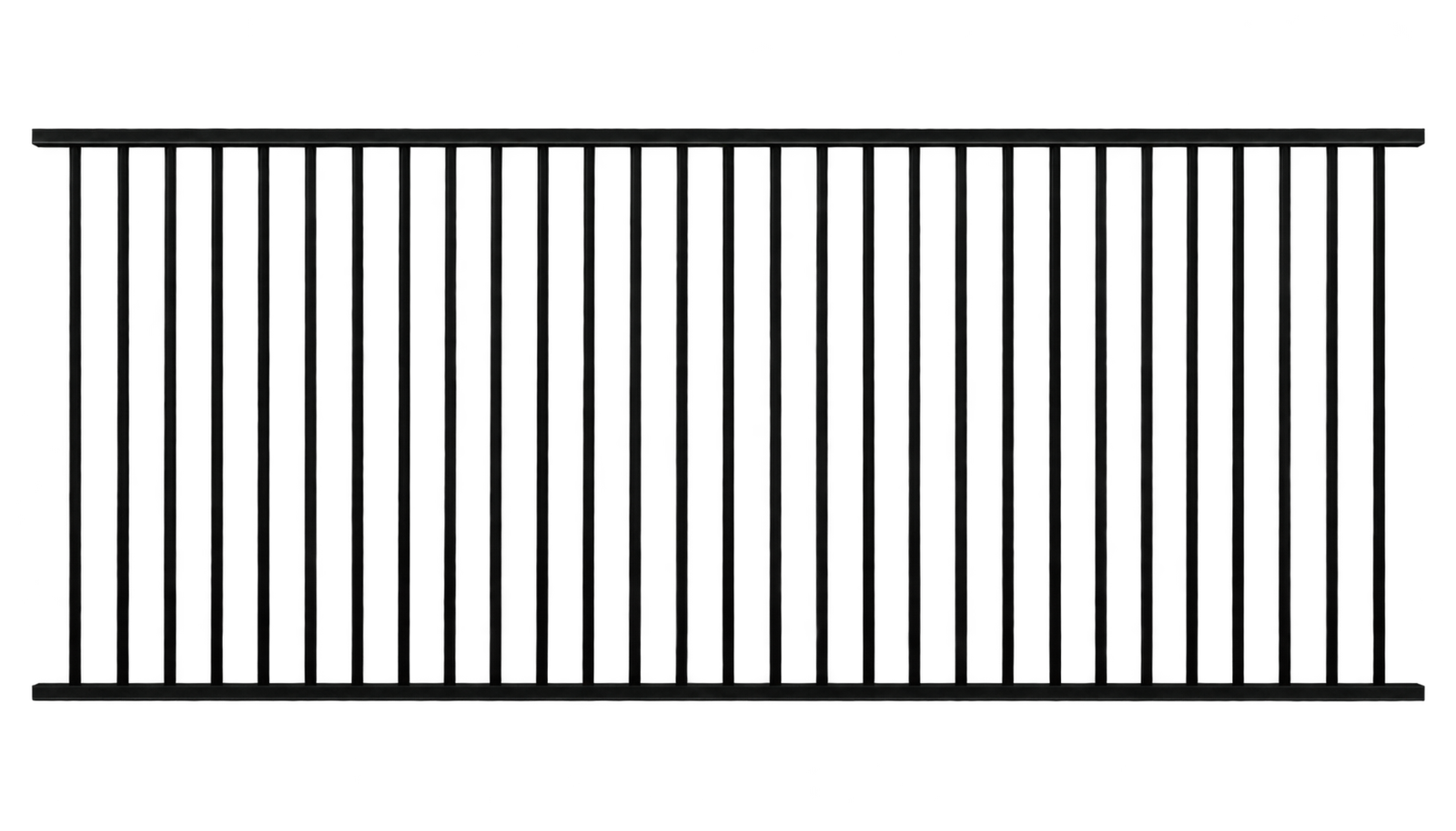 Flat Top Panel 3000x1200 Black Aluminium