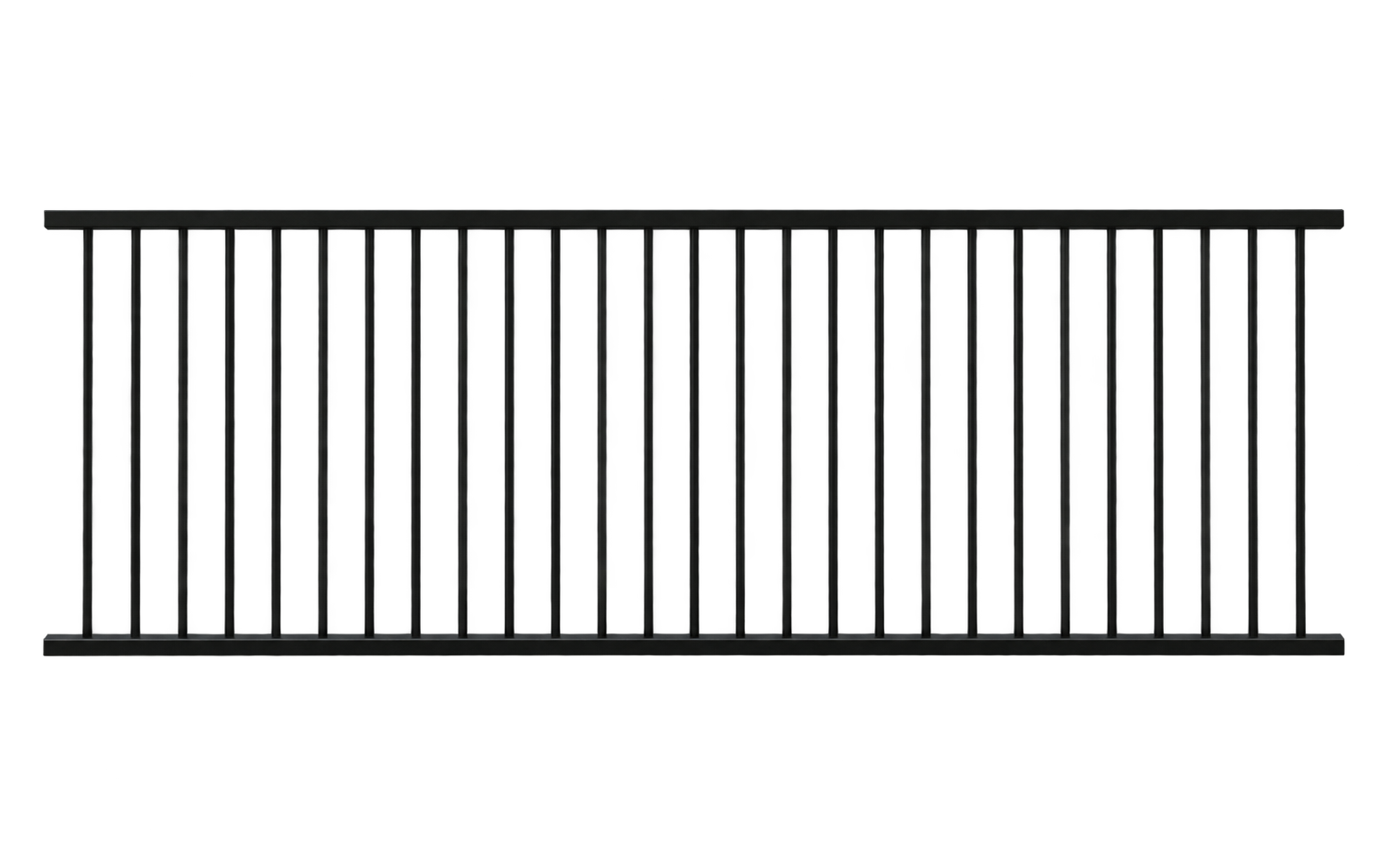 Flat Top Panel 2400x900 Black Aluminium