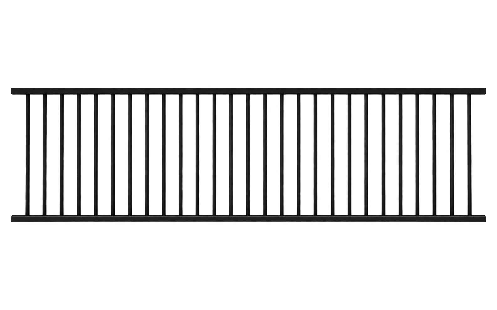 Flat Top Panel 3000x900 Black Aluminium