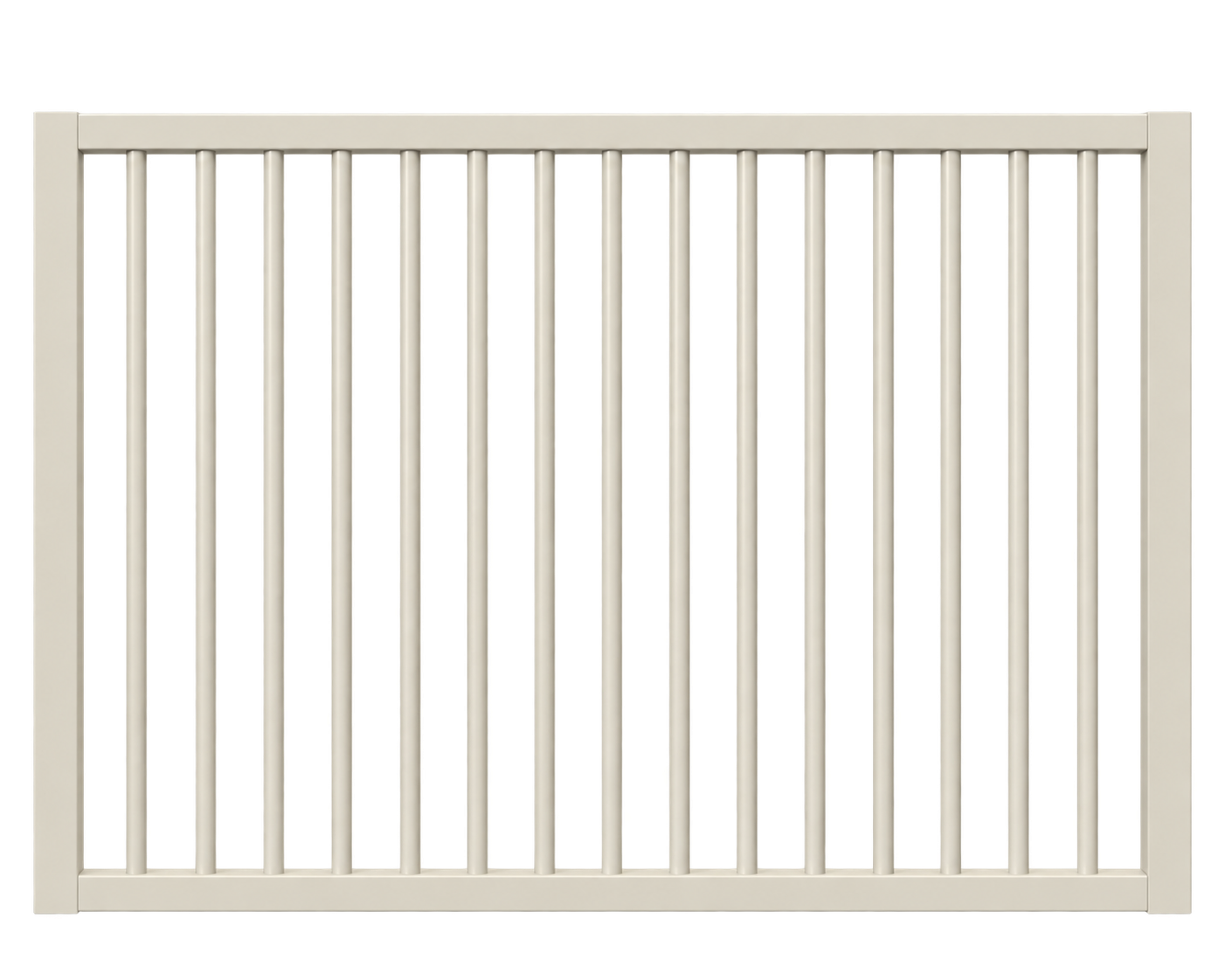 Flat Top DOUBLE Gate 1500x1200 Off White Aluminium