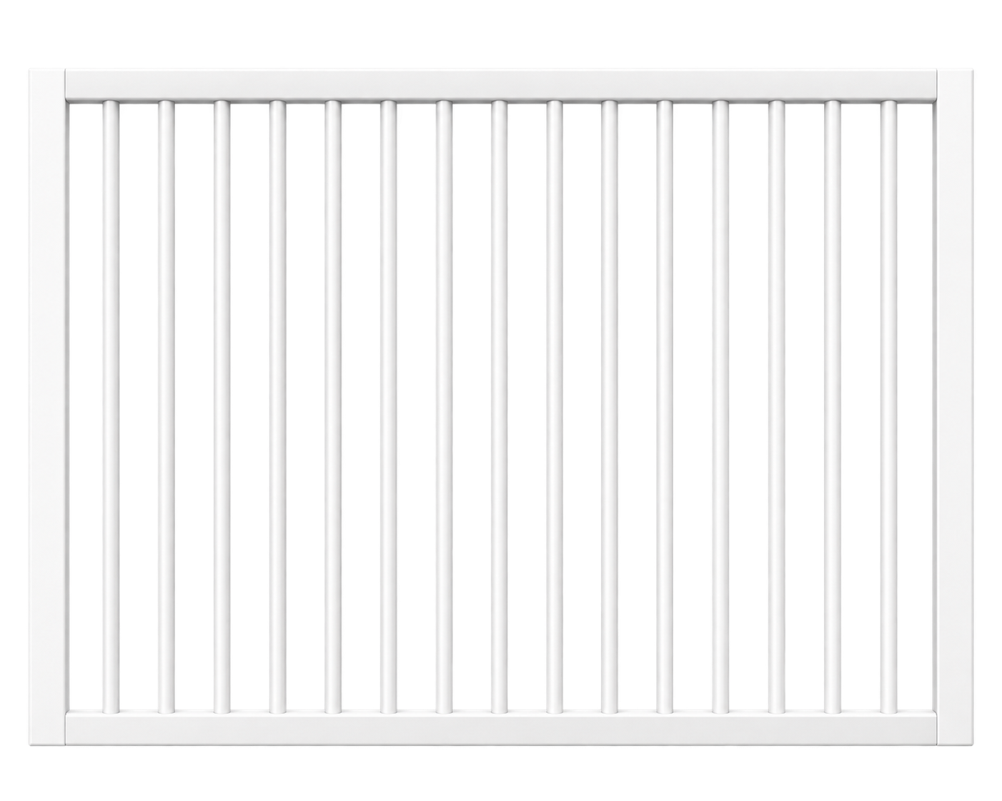 Flat Top DOUBLE Gate 1500x1200 Pearl White Aluminium