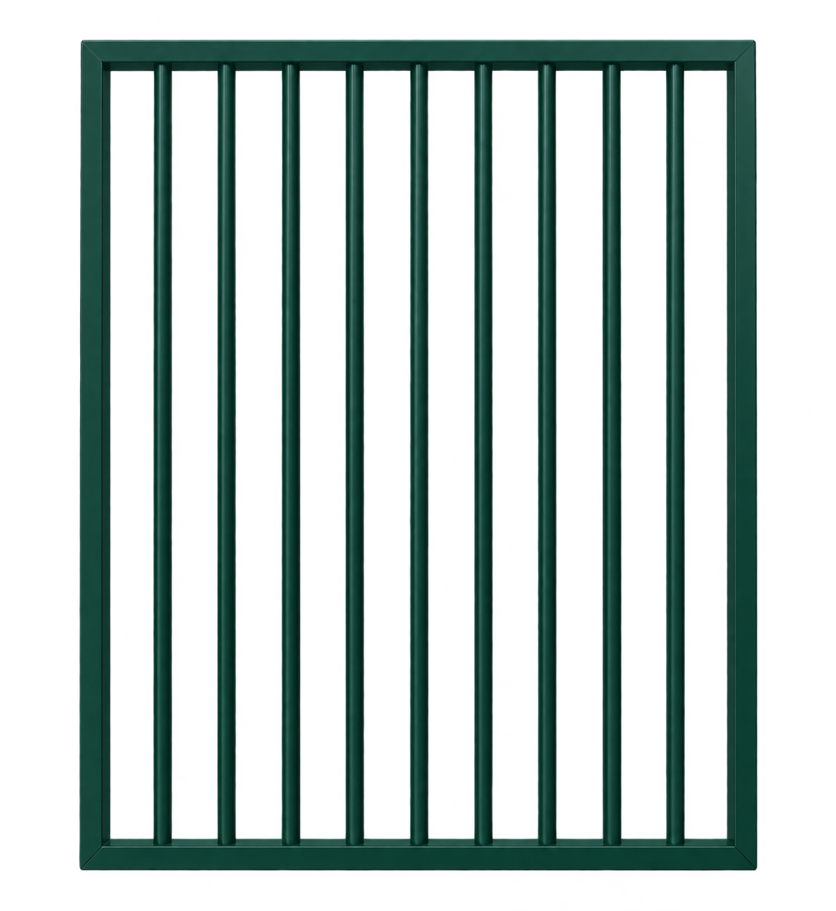 Flat Top SINGLE Gate 950x1200 Brunswick Green Aluminium 