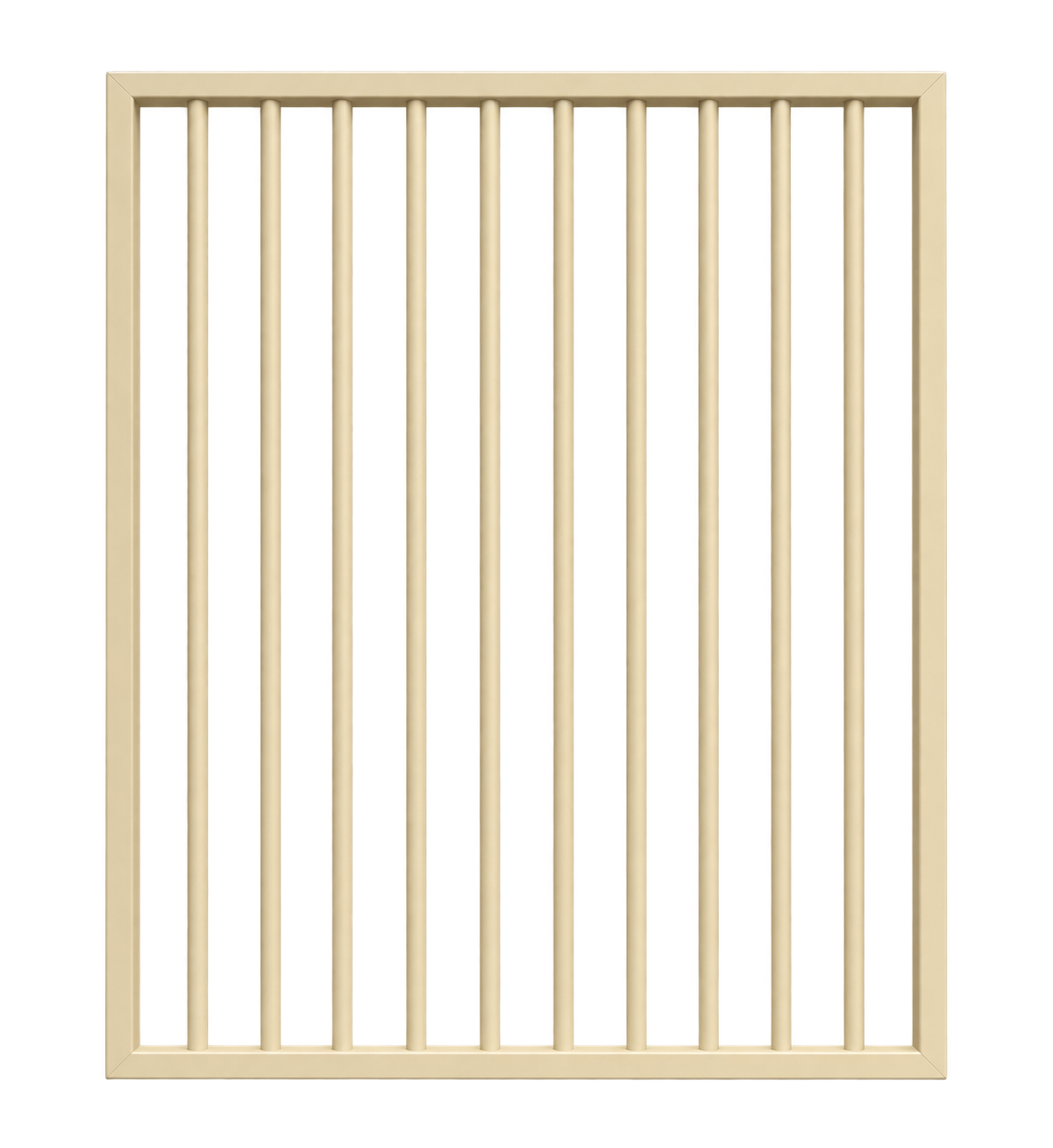 Flat Top SINGLE Gate 950x1200 Primrose Aluminium