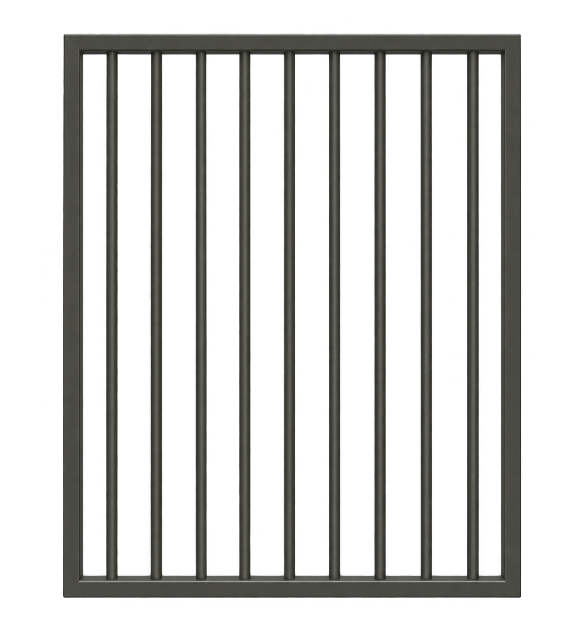 Flat Top SINGLE Gate 950x1200 Slate Grey Aluminium