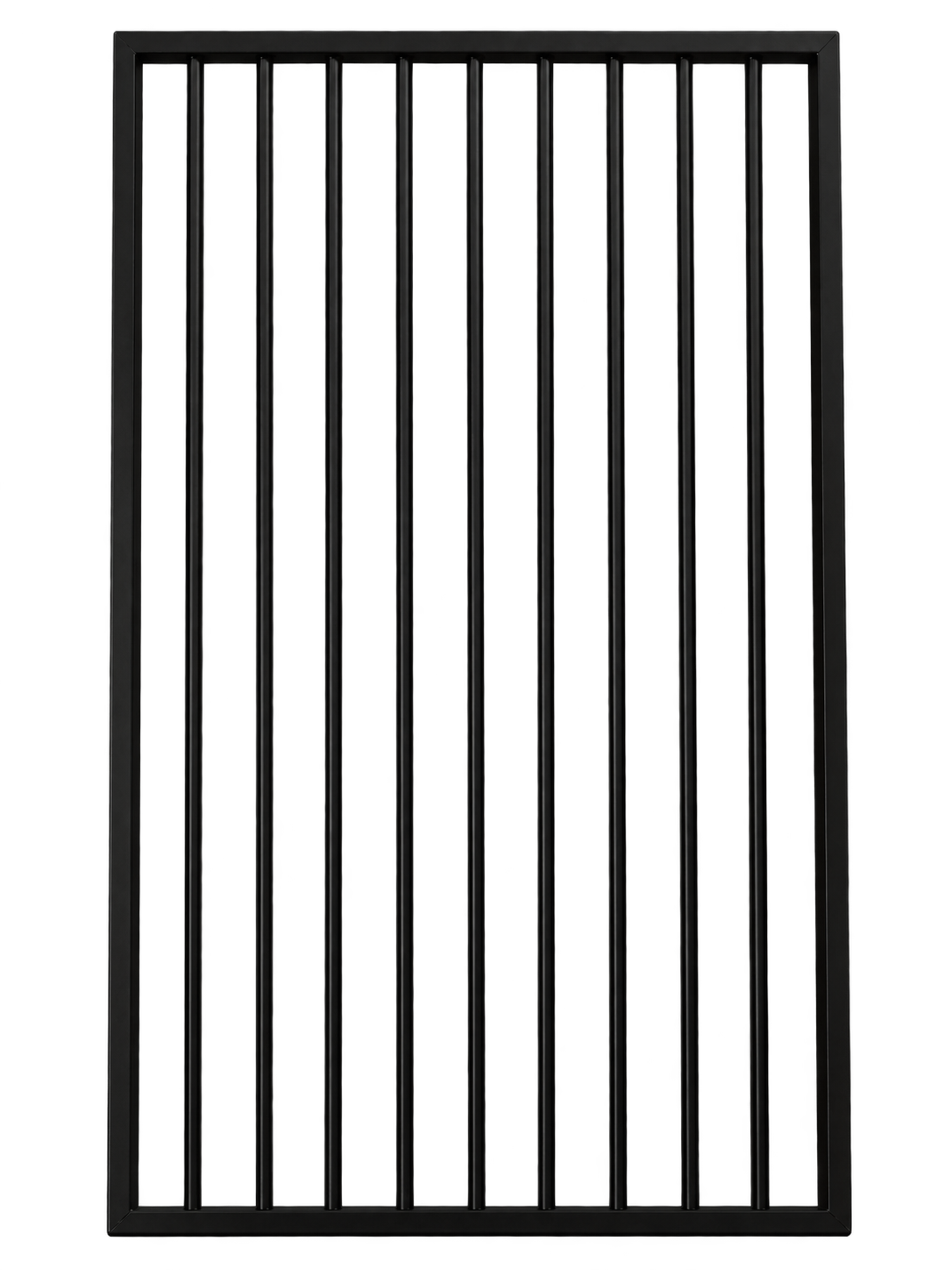 Flat Top SINGLE Gate 950x1800 Black Aluminium