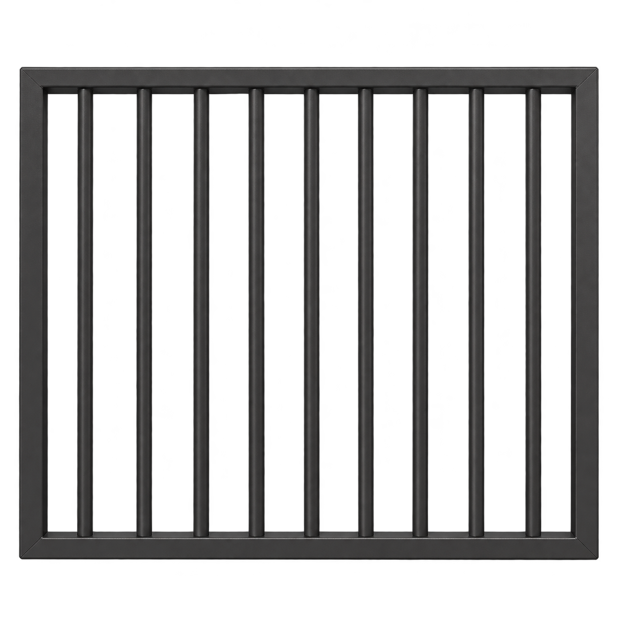 Flat Top SINGLE Gate 950x900 Monument Aluminium