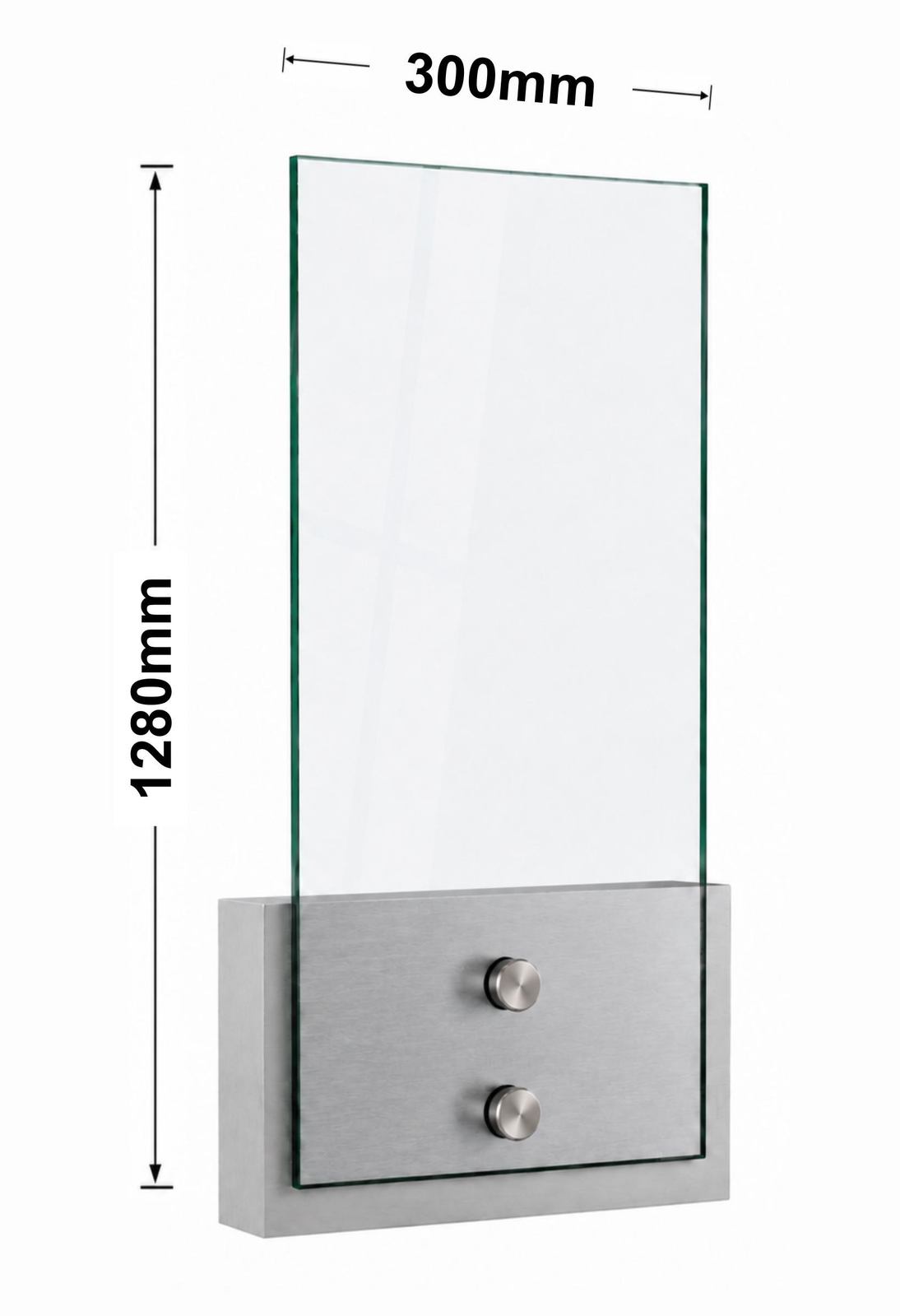 Glass 12mm Balustrade Standoff 1280mm x 300mm