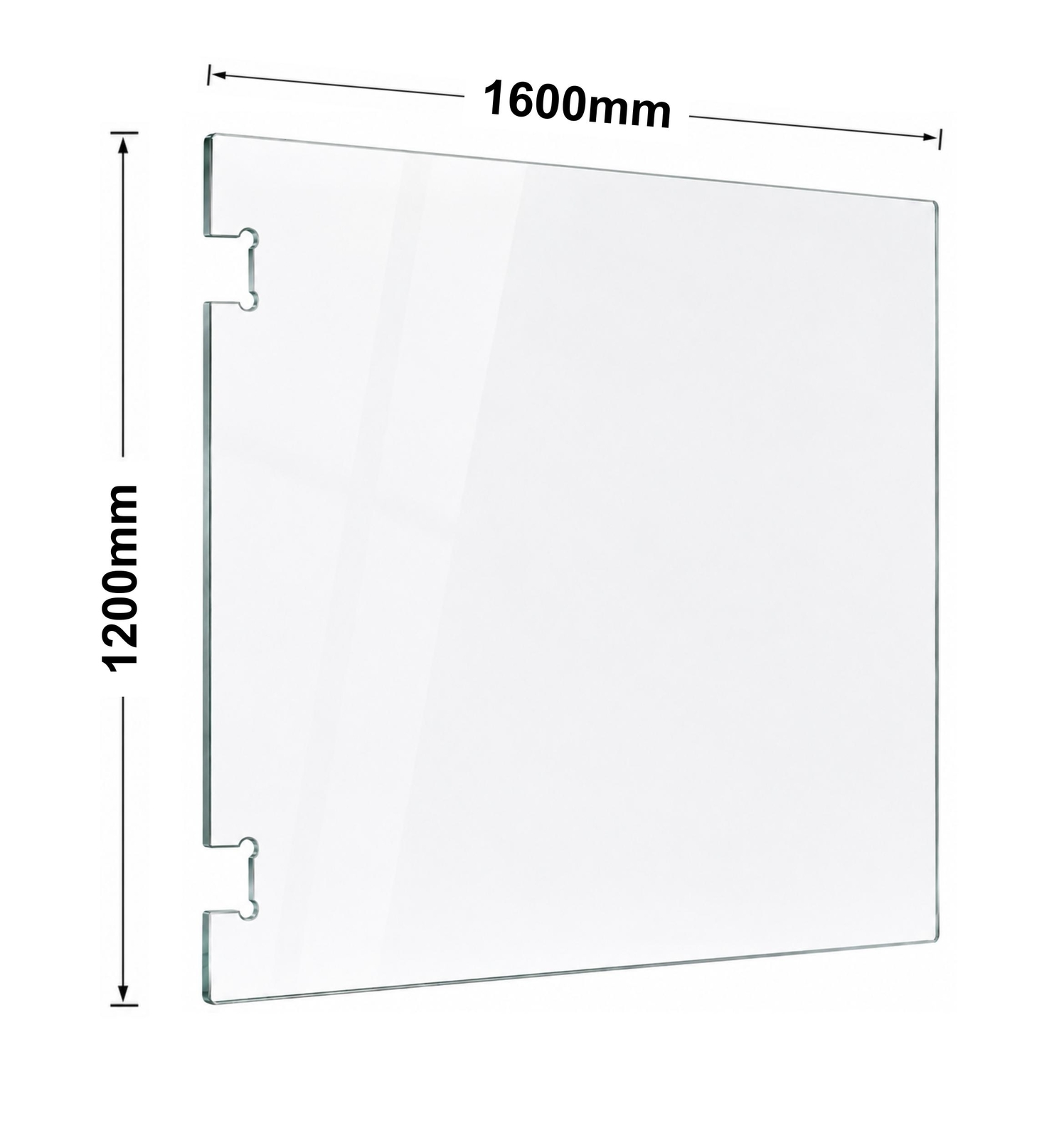 Glass 12mm Hinge Panel 125 Series 1200mm x 1600mm