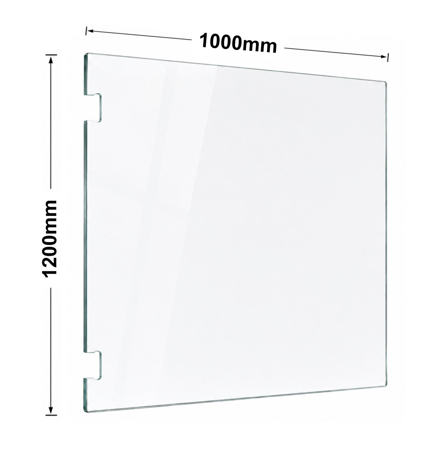 Glass 12mm Hinge Panel 130 Series 1200mm x 1000mm