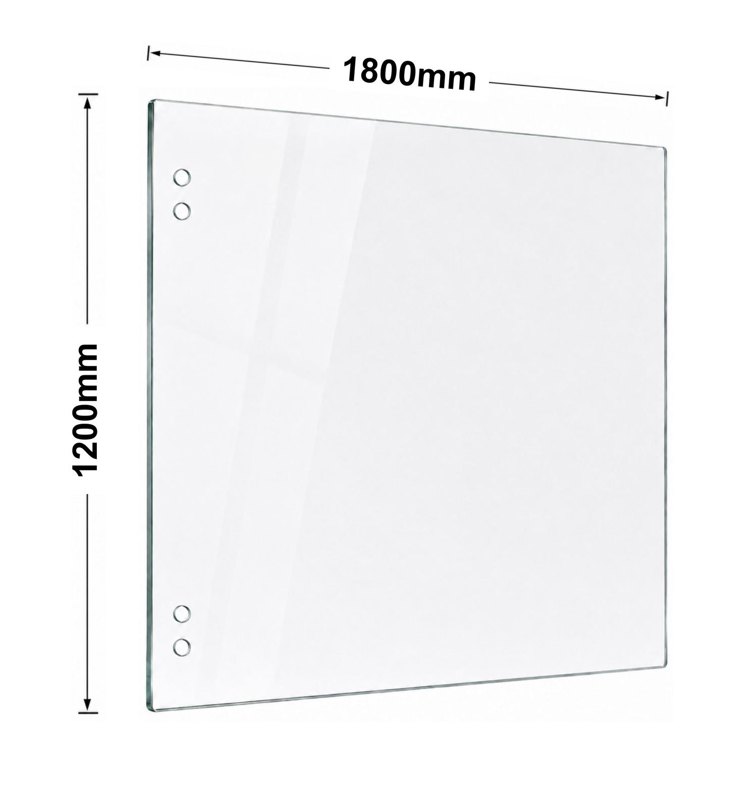 Glass 12mm Hinge Panel Spring 1200mm x 1800mm