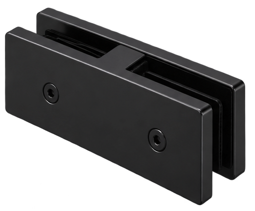 Glass Clamp Glass-2-Glass 180° (25mm) Black