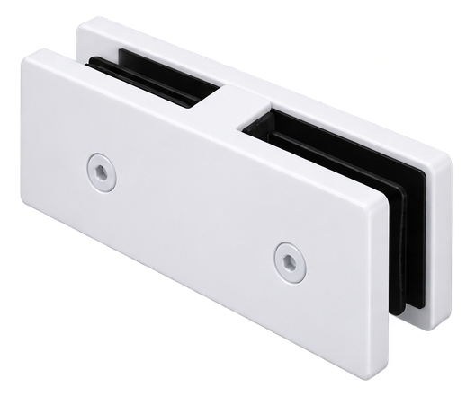 Glass Clamp Glass-2-Glass 180° (25mm) White