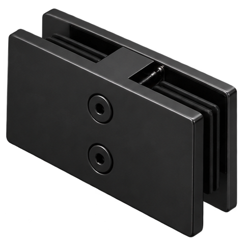 Glass Clamp Glass-2-Glass 180° (50mm) Black