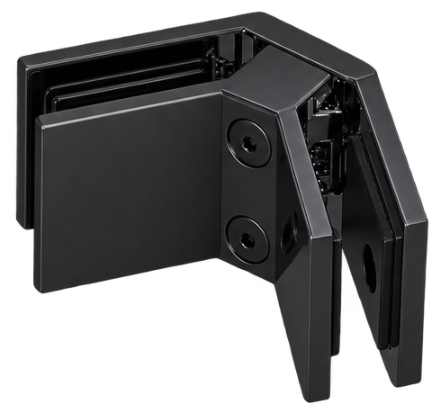 Glass Clamp Glass-2-Glass 90° (50mm) Black