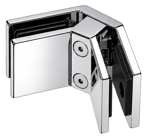 Glass Clamp Glass-2-Glass 90° (50mm) Mirror
