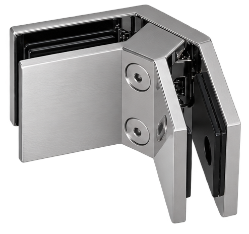 Glass Clamp Glass-2-Glass 90° (50mm) Satin