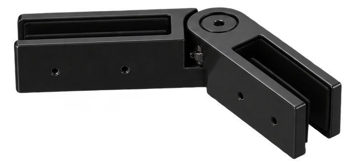 Glass Clamp Glass-2-Glass Adjustable (25mm) Black