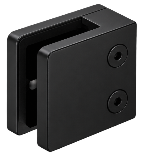 Glass D Clamp Square Black