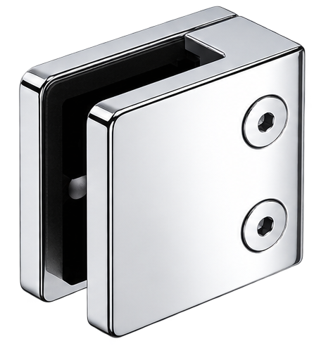 Glass D Clamp Square Mirror