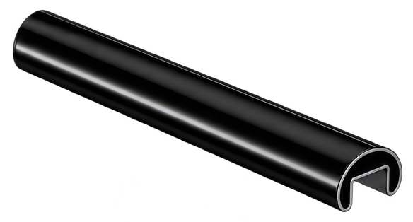 Handrail 25.4mmx21mmx6000mm Round Black