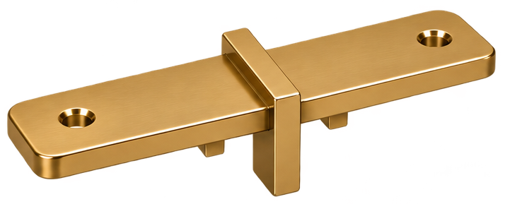 Handrail Joiner Square Brush Brass
