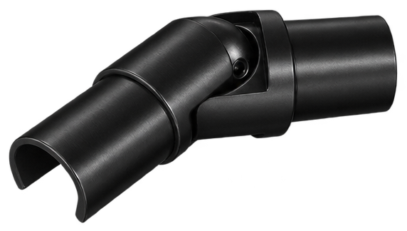 Handrail Swivel Horizontal Round Black