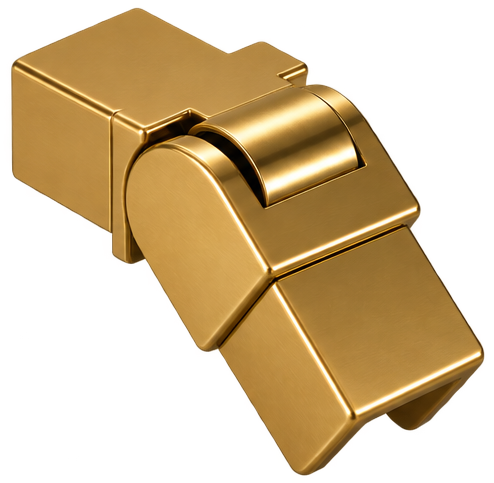 Handrail Swivel Vertical Square Brush Brass
