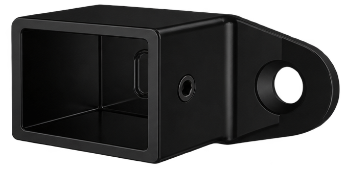 Handrail Wall Flange Horizontal Square Black