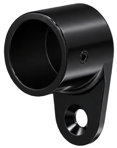 Handrail Wall Flange Round Black