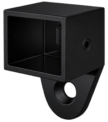 Handrail Wall Flange Vertical Square Black