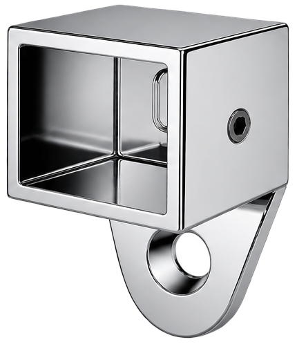 Handrail Wall Flange Vertical Square Mirror