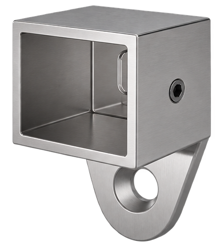 Handrail Wall Flange Vertical Square Satin