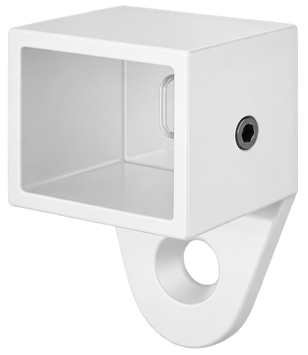 Handrail Wall Flange Vertical Square White