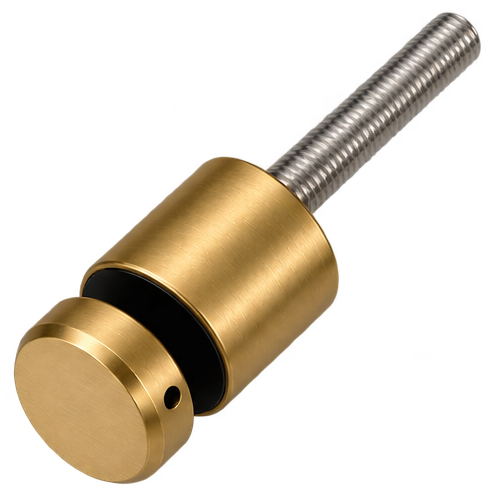 Glass Standoff 30mm Spacer 38mm Brush Brass