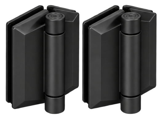 Hinge Hydraulic Glass-2-Glass Black 125 Series