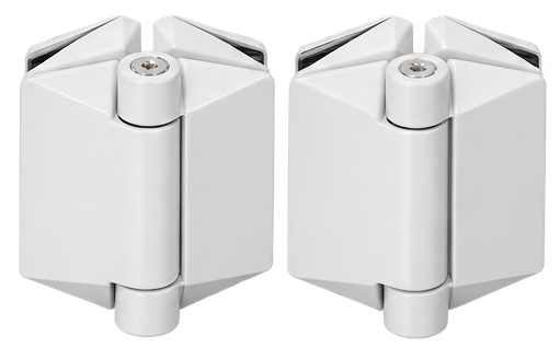 Hinge Hydraulic Glass-2-Glass White 155 Series