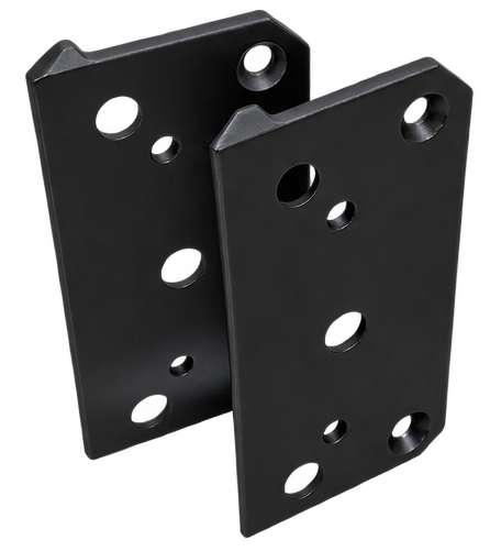 Hinge Hydraulic Glass-2-Post Bracket Black 125 Series