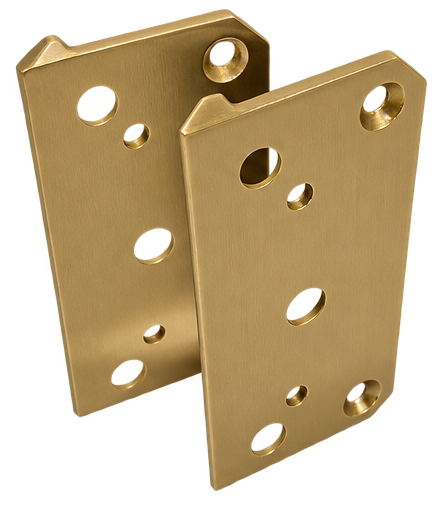 Hinge Hydraulic Glass-2-Post Bracket Brush Brass 125 Series