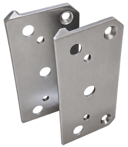 Hinge Hydraulic Glass-2-Post Bracket Satin 125 Series