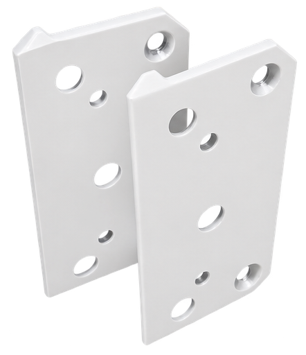 Hinge Hydraulic Glass-2-Post Bracket White 125 Series