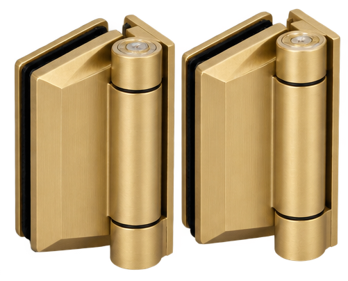 Hinge Hydraulic Glass-2-Wall Brush Brass 125 Series
