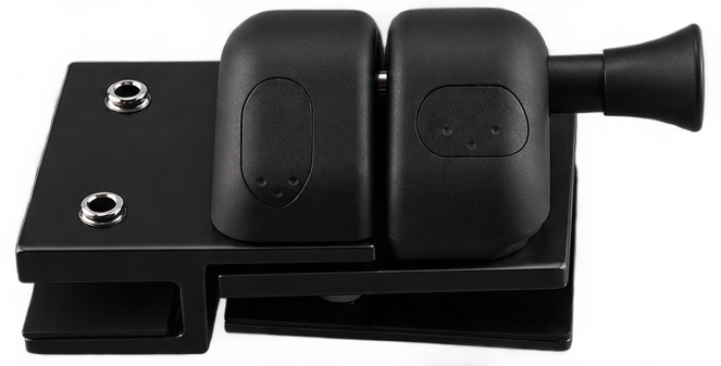 Latch Glass-2-Glass 180° Black