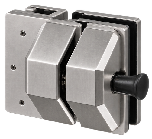 Latch Glass-2-Glass 180° Full Stainless Satin