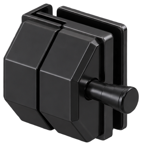 Latch Glass-2-Wall Full Stainless Black
