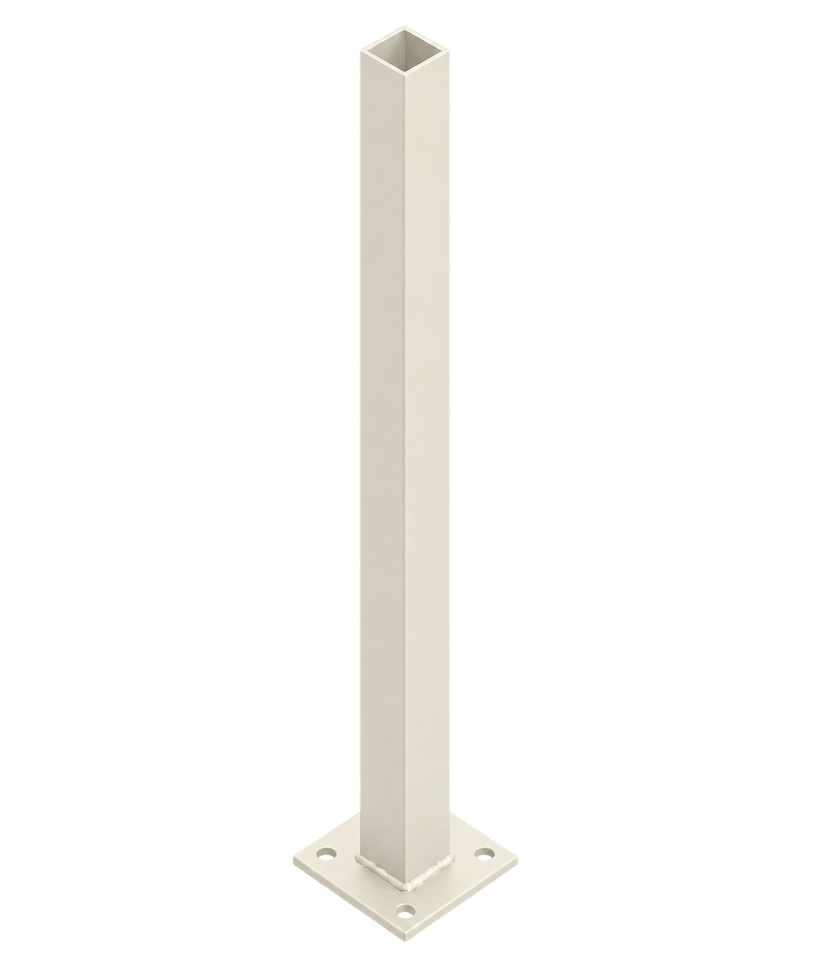 Post 50x50x1500 Flanged Off White Aluminium 1.6mm