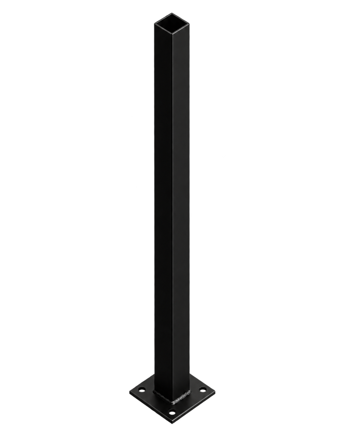 Post 50x50x1600 Flanged Black Aluminium 1.6mm