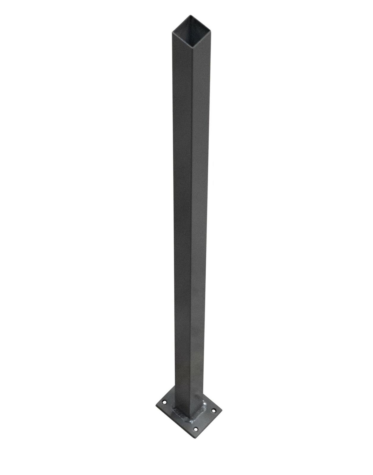 Black Post 50 x 50 x 1800 Aluminium Flanged